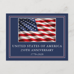 Carte Postale USA 250e anniversaire Élégant Patriotique