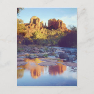 Carte Postale USA, Arizona, Sedona. Rocher de la Cathédrale refl