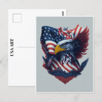 USA Art Eagle Rouge Blanc Bleu Liberté Patriotisme