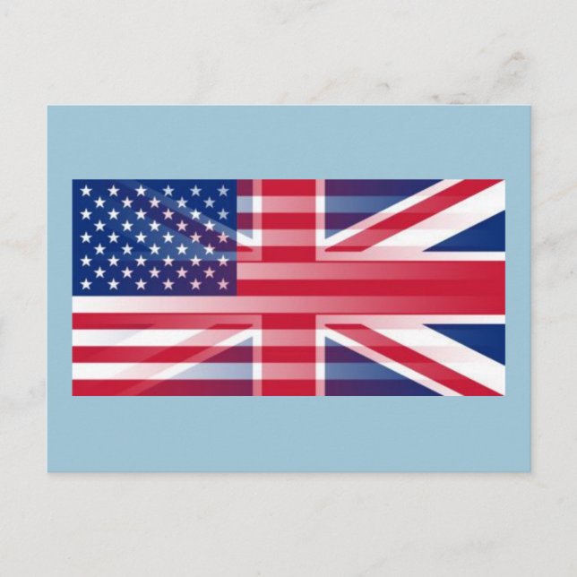 CARTE POSTALE USA BRITISH FLAG (Devant)