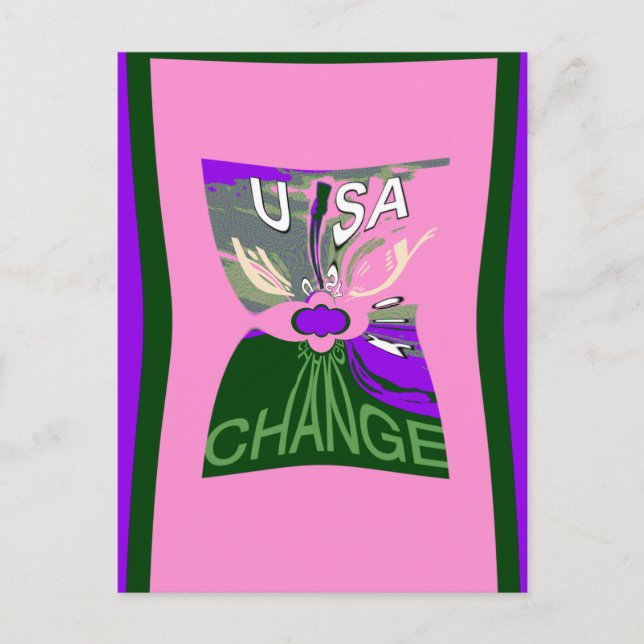 Carte Postale USA Change Art Print (Devant)