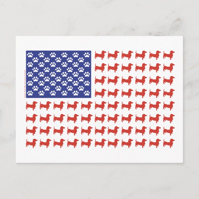 Carte Postale USA Dachshund (Devant)