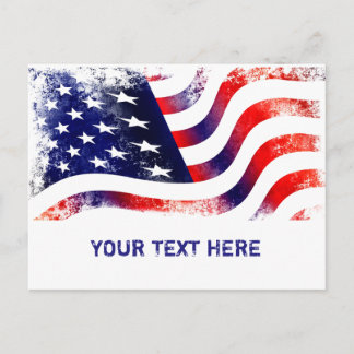 CARTE POSTALE USA FLAG