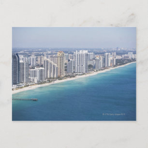 Carte Postale USA, Floride, Miami, Cityscape avec plage 2