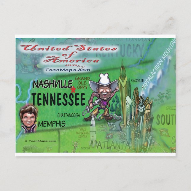 Carte Postale USA Fun Map (Devant)