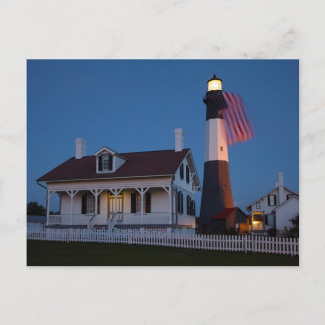 Carte Postale USA, Géorgie, Tybee Island, Flag Flying (Devant)