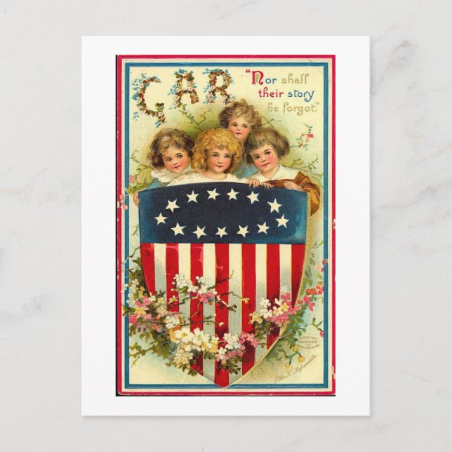 Carte Postale USA Girls Vintage Americana (Devant)