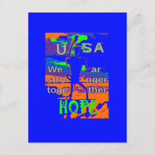Carte Postale USA Hillary Hope Nous Sommes Forts Ensemble