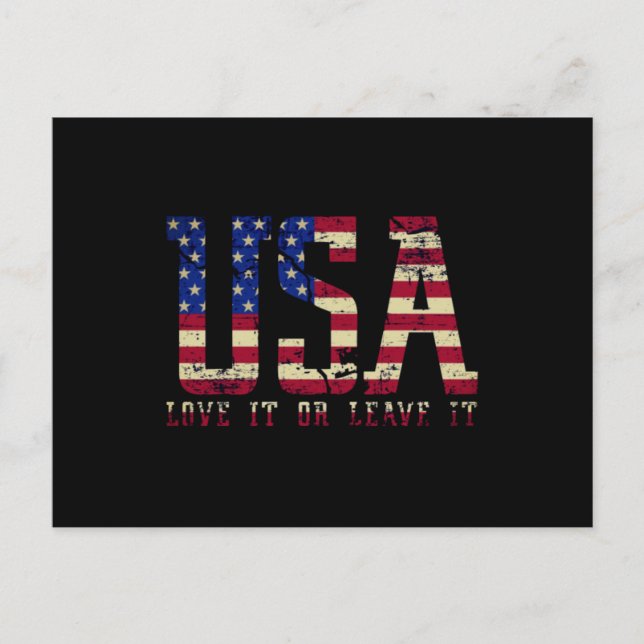 Carte Postale USA L'Aiment Ou Le Laissent (Devant)