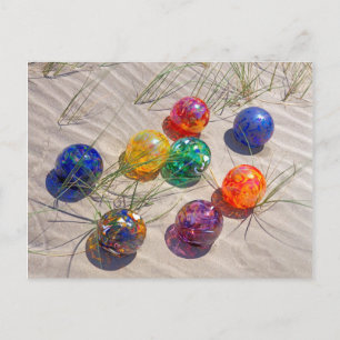 Carte Postale USA, Oregon. Flottes De Verre Coloré Sur La Dune D