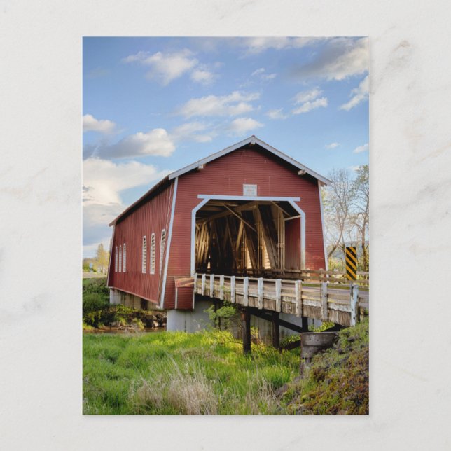 Carte Postale USA, Oregon, Scio, pont Shimanek (Devant)