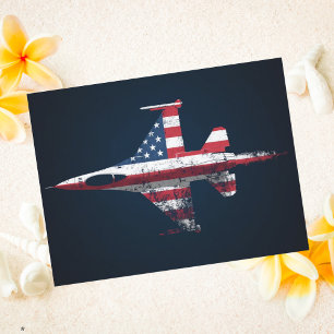 Carte Postale USA Patriotic Jet Avion