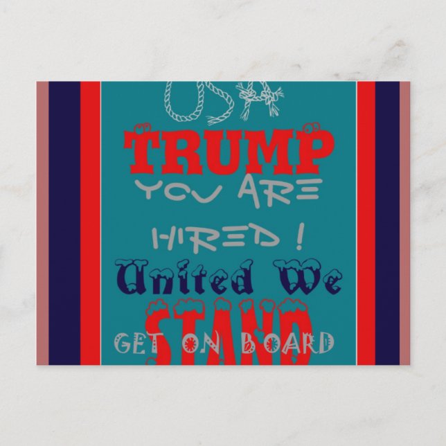 Carte Postale USA Trump Vous Êtes Embauché ! Impression d'art de (Devant)