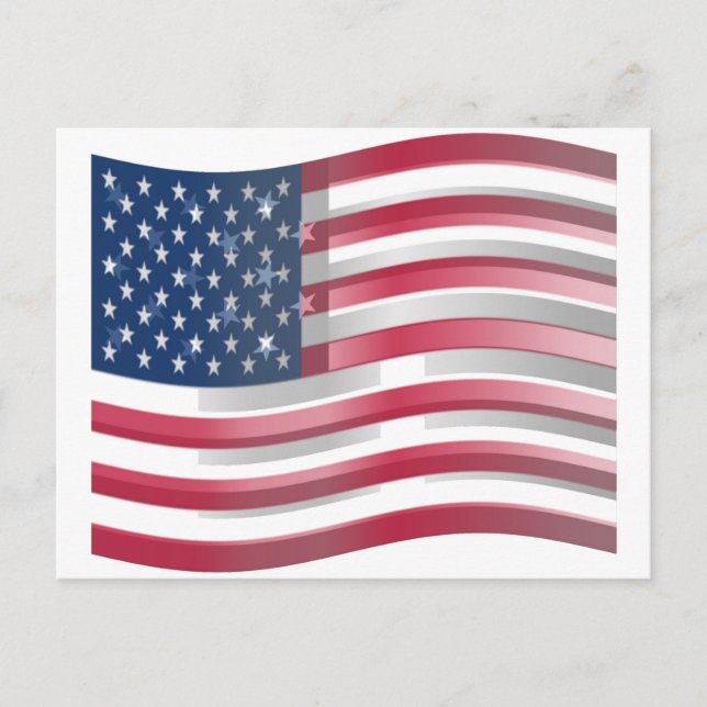 Carte Postale USA Unites : Stripes & Stars en Gras Design (Devant)