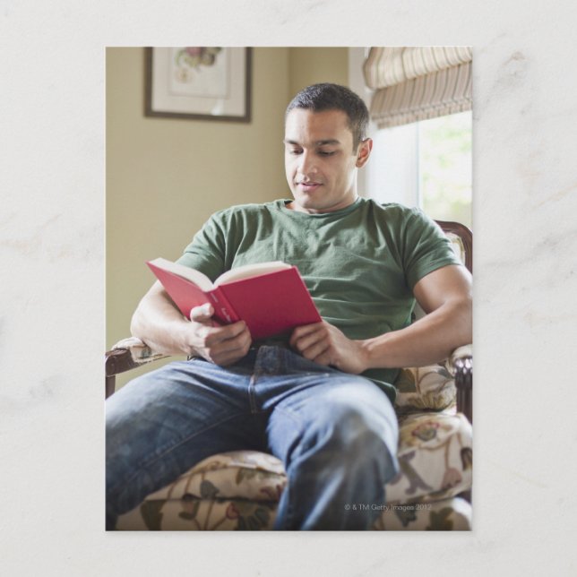 Carte Postale USA, Utah, Jeune homme lecture livre (Devant)