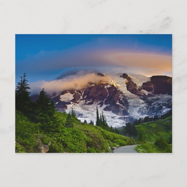 Carte Postale USA, Washington, Mt. Rainier. Soleil du matin (Devant)
