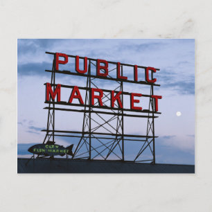 Carte Postale USA, Washington, Seattle, Pike Street Market