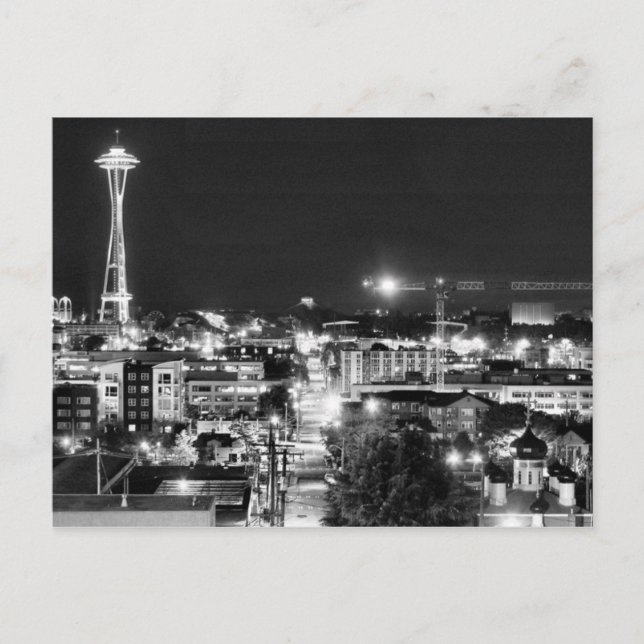 Carte Postale USA - Washington - Seattle - Space Needle en B&W (Devant)
