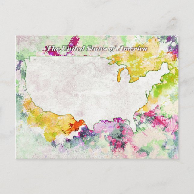 Carte postale USA Watercolor (Devant)