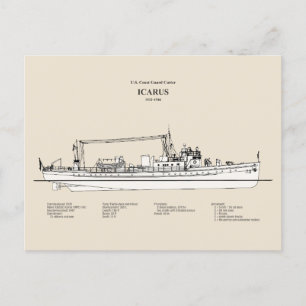 Carte Postale USCG Cutter Icarus wpc-110 - SBD