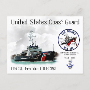 Carte Postale USCGC BRAMBLE WLB-392 BUOY TENDER-a