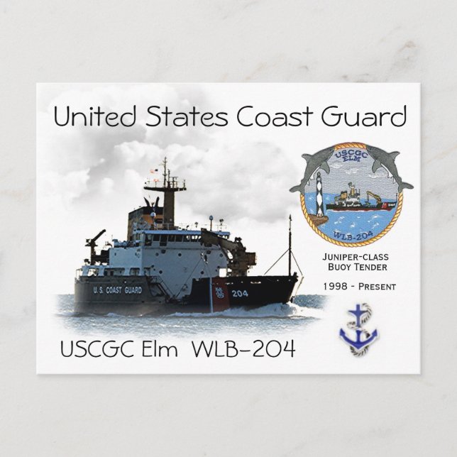 CARTE POSTALE USCGC ELM WLB-204 BUOY OFDER (Devant)