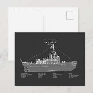 Carte Postale USCGC Escanaba wpc-77 - PD