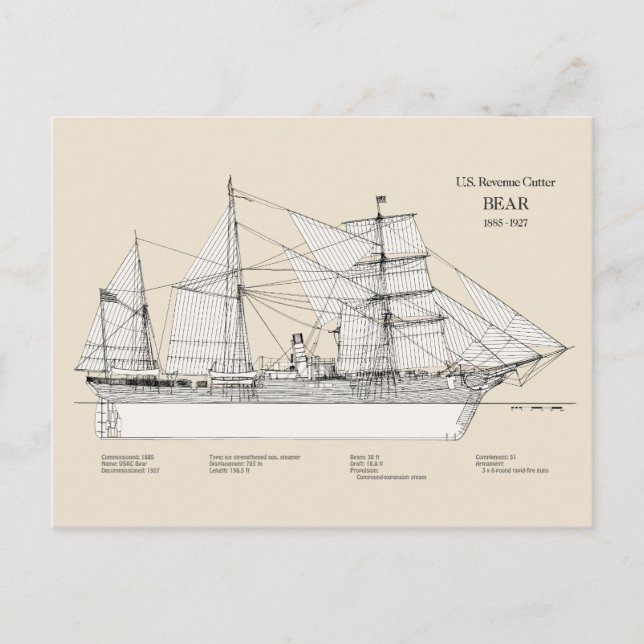 Carte Postale USCGRC USRC Bear - SBD (Devant)