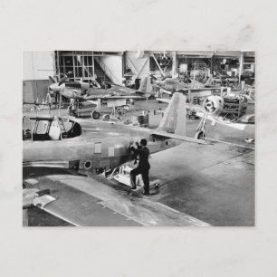 Carte Postale Usine d'avion : 1940