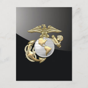 Carte Postale USMC Eagle, Globe & Ancre (EGA) [3D]
