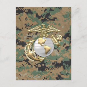 Carte Postale USMC Eagle, Globe & Ancre (EGA) [3D]