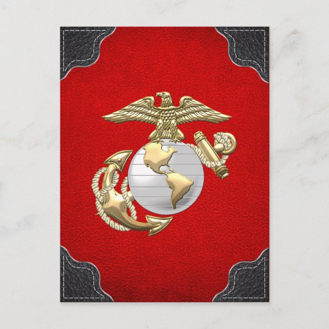 Carte Postale USMC Eagle, Globe & Ancre (EGA) [3D] (Devant)