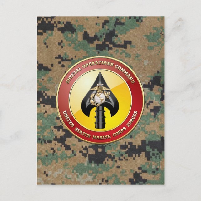 Carte Postale USMC Opérations spéciales (MARSOC) [3D] (Devant)