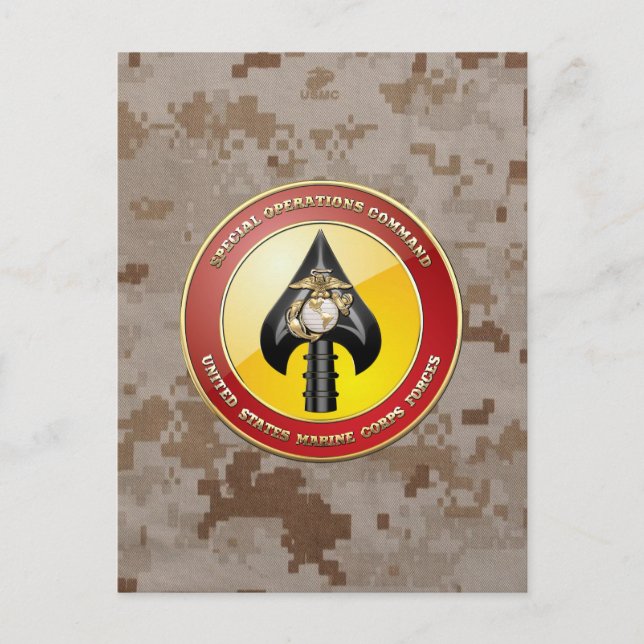 Carte Postale USMC Opérations spéciales (MARSOC) [3D] (Devant)