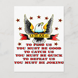 Carte Postale USMC Retrouvez-nous Attrapez-nous Défaites-nous Vo