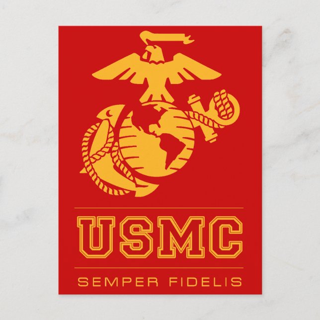 Carte Postale USMC Semper Fidelis [Semper Fi] (Devant)