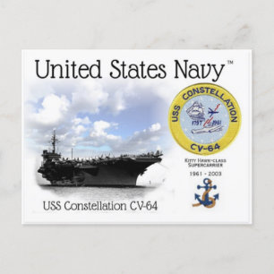 Carte Postale USS CONSTELLATION CV-64 AIRCRAFT Postcard