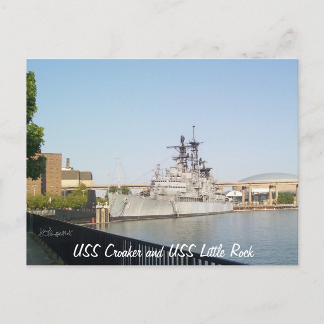 Carte Postale USS Croaker et USS Little Rock (Devant)