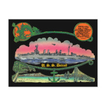 Carte postale USS Detroit CL-8