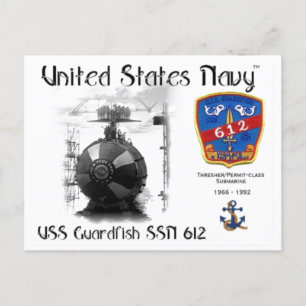CARTE POSTALE USS GUARDFISH SSN-612