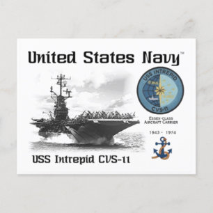 Carte Postale USS INTREPID CVS-11 TRANSPORTEUR D'AÉRONEF - Ca