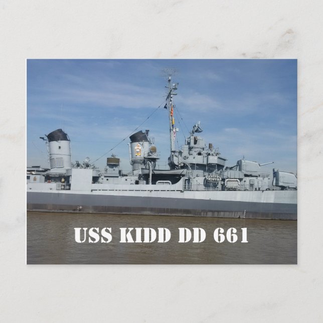 Carte postale USS KIDD DD 661 (Devant)