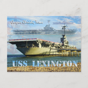 Carte Postale USS Lexington (CV-16), Corpus Christi, Texas