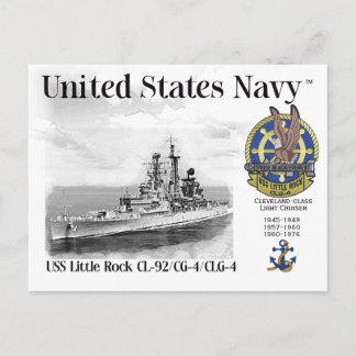 Carte postale USS LITTLE ROCK CL-92/CG-4/CLG-4