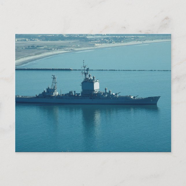 Carte Postale USS Long Beach", croiseur nucléaire CGN-9, le (Devant)