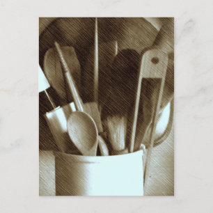 Carte Postale Ustensiles de cuisine