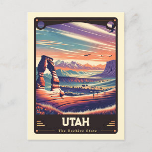 Carte Postale Utah   Esprit patriotique Vintage