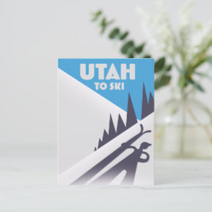 Carte Postale Utah pour skier