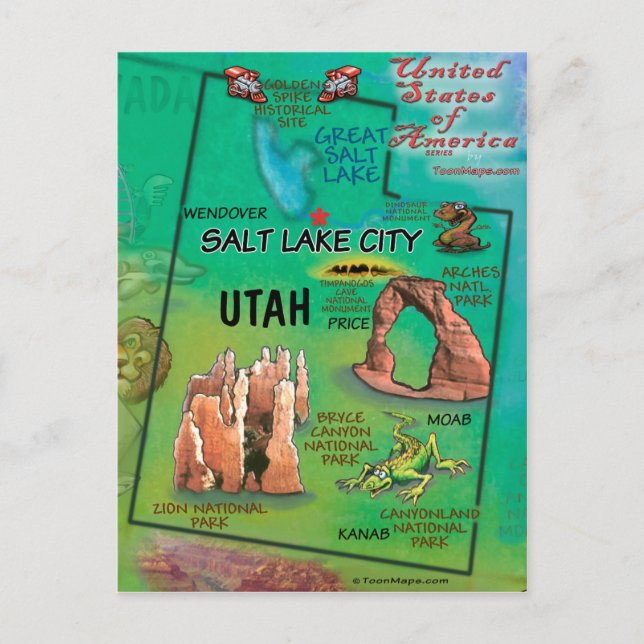 Carte Postale Utah USA (Devant)