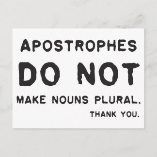 Carte Postale Utilisation d'Apostrophe